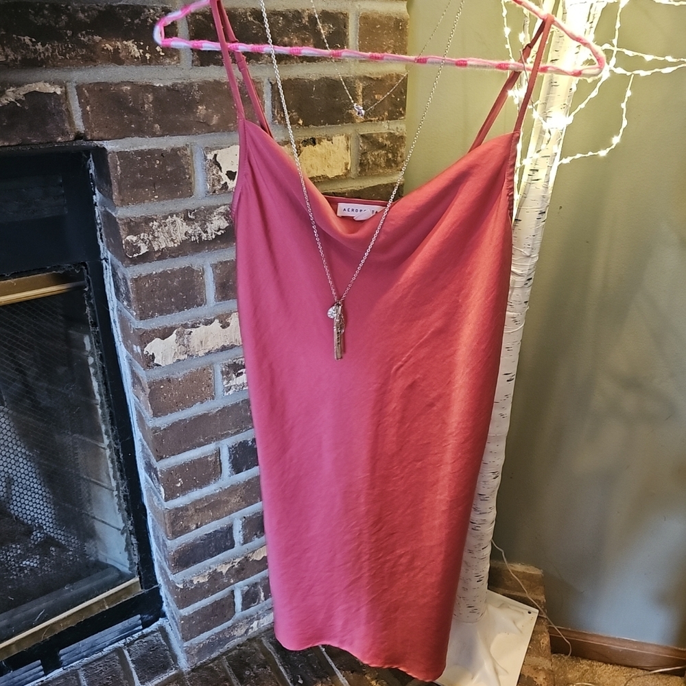 💥PROM SALE💥AEROPOSTALE PROM/DANCE/SPECIAL EVENT Pink Slip Dress with Cowl Neck